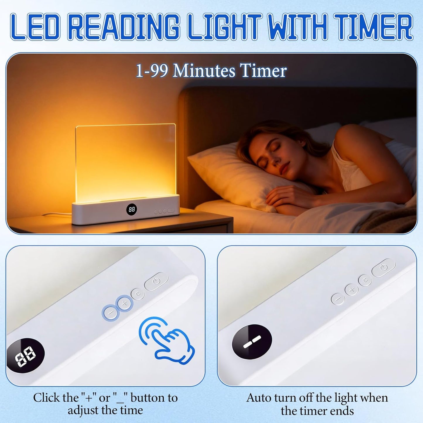 Flat Book Light For Reading In Bed Without Waking Anyone