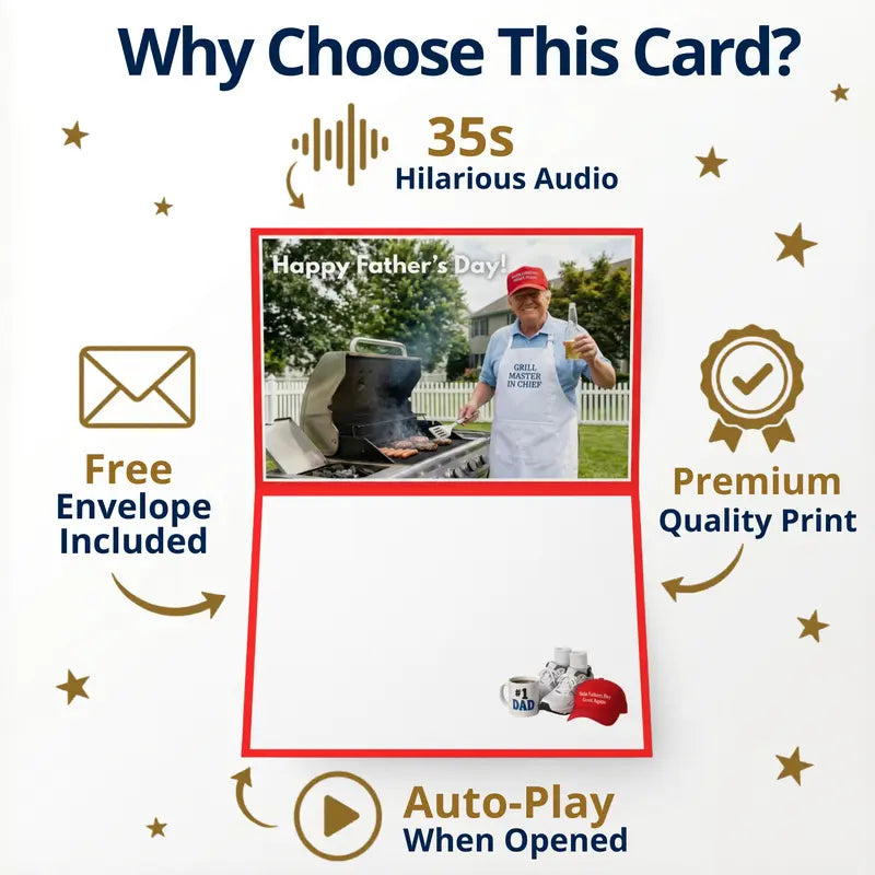President Talking Father’s Day Pop Up Card