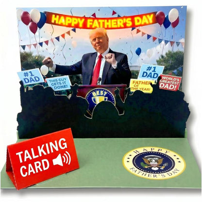 President Talking Pop Up Father’s Day Card